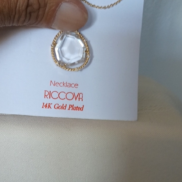 riccova Jewelry - 14k Gold Plated Necklace New On Card.